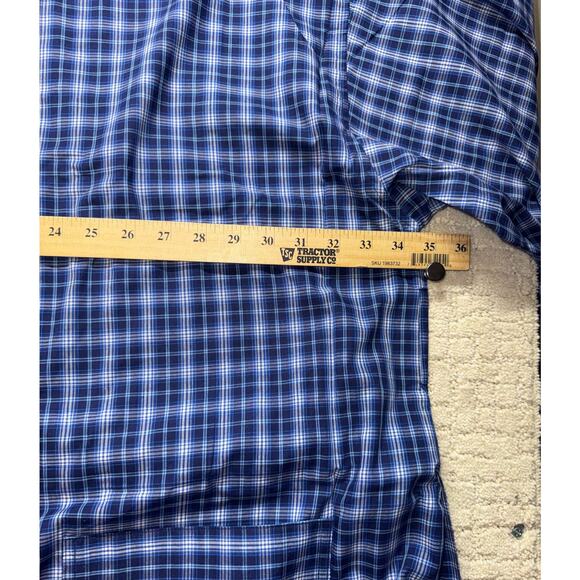 IZOD Plaid Robe Sleepwear Big & Tall 3X/4X Blue Blend Belted Lounge Kimono - Picture 5 of 7